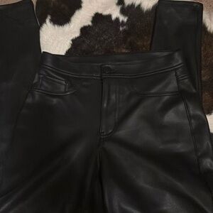 Sleek Black Faux Leather Pants